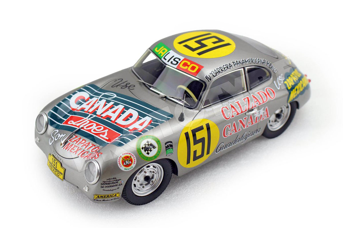 ** 予約商品 ** BBR C1825BV 1/18 Porsche 356A Carrera Panamericana 1954 Canada Shoes n.151 （ケース付）