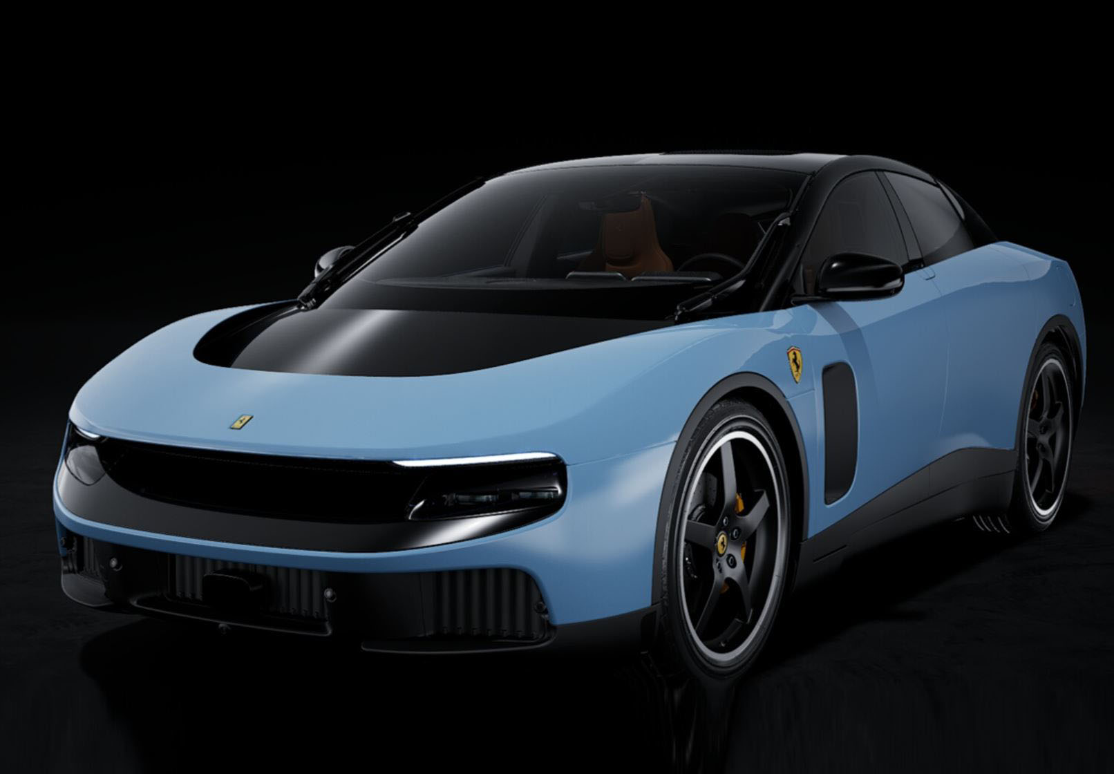 ** 予約商品 ** BBRC1863AV 1/18 Ferrari Luce Panoramic roof Azzurro la Plata （ケース付）