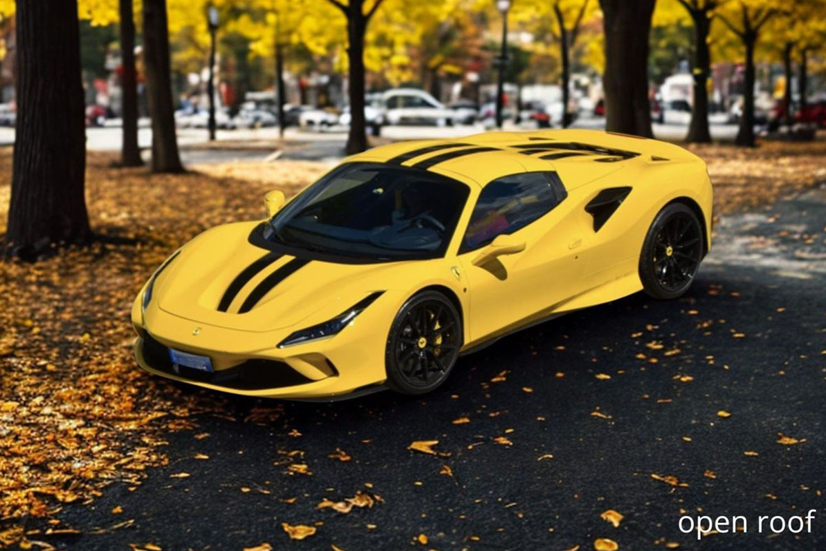 ** 予約商品 ** BBRC232A3 1/43 Ferrari F8 Tributo Spider Giallo Modena with Black stripes