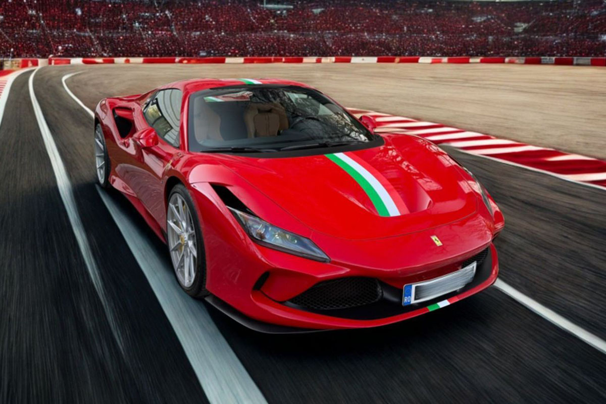 ** 予約商品 ** BBRC232B4 1/43 Ferrari F8 Tributo Spider Rosso corsa with Italian stripe