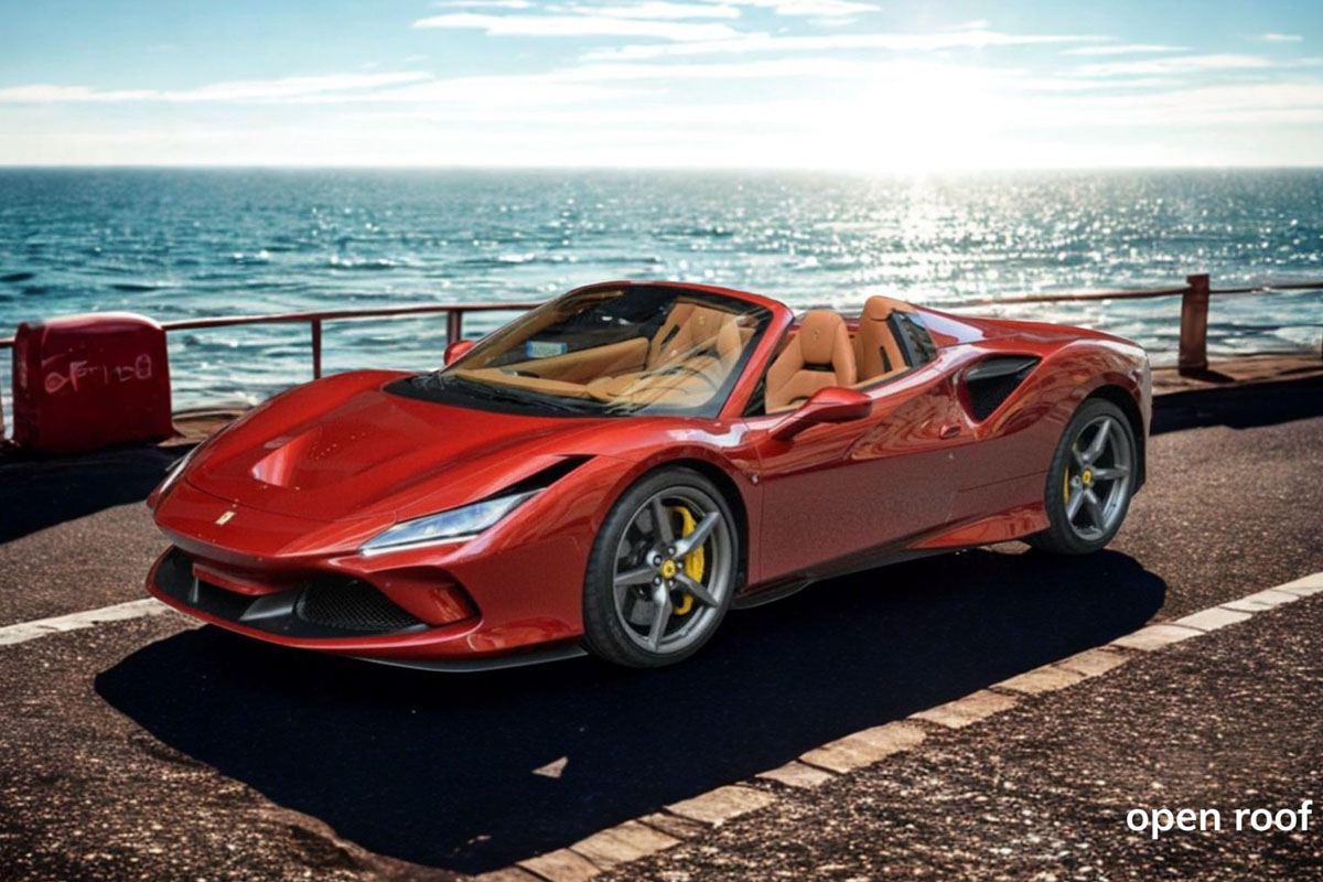 ** 予約商品 ** BBRC232S1 1/43 Ferrari F8 Tributo Spider Rosso Fuoco - Beige interior