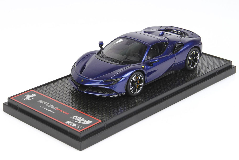 BBRC249B1 Ferrari SF90 Spider (closed roof) Blue Electric Metal Limited 40pcs （ルーフ同色）
