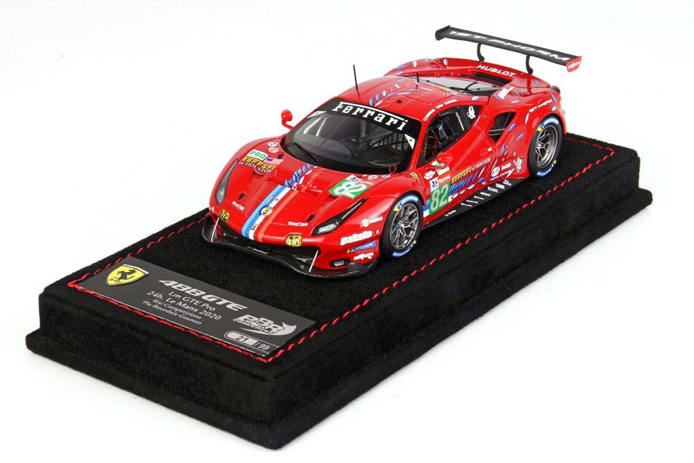 BBRC254 Ferrari 488 LM GTE PRO Team RISI 24H Le Mans 2020  n.82 Limited 99pcs