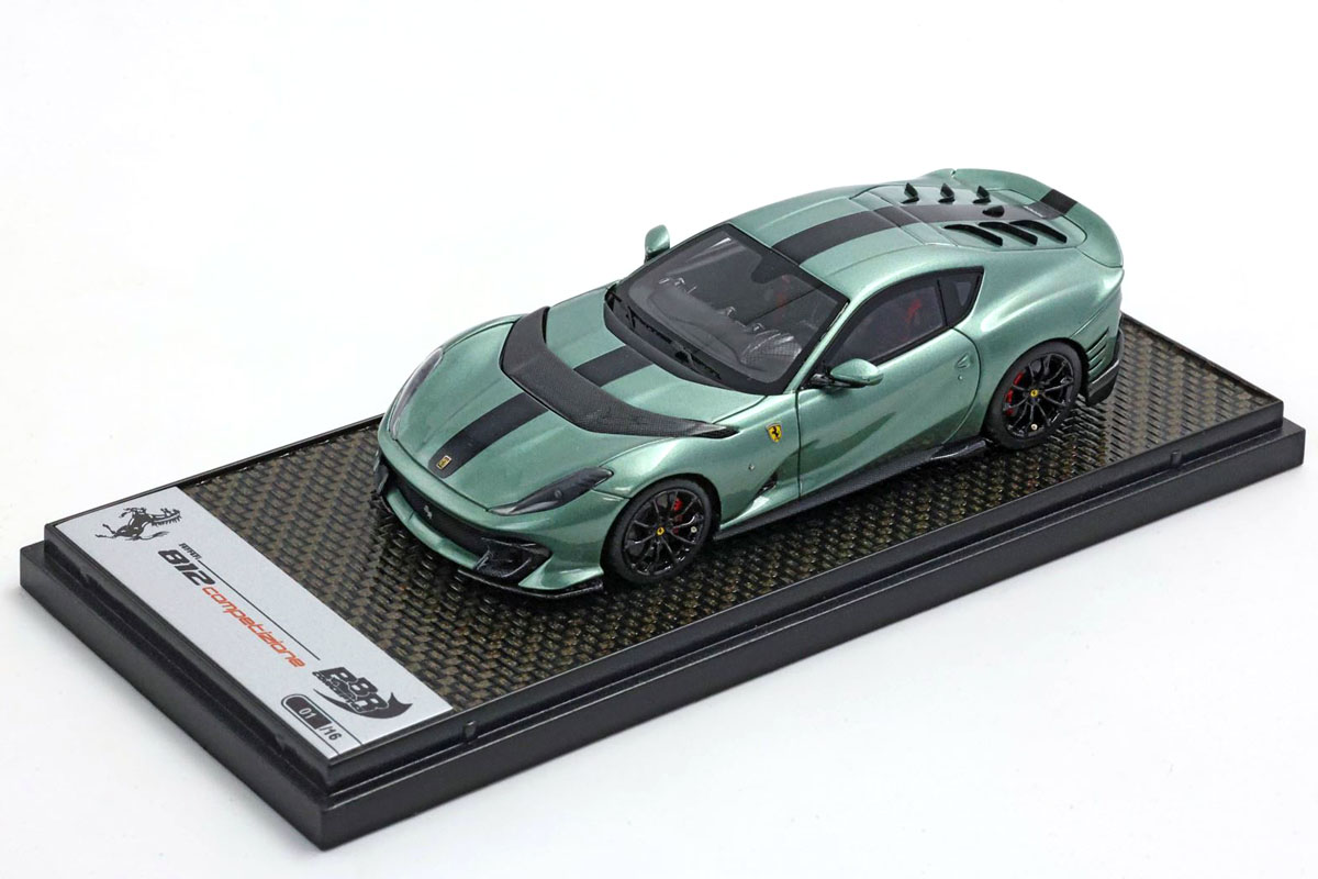 BBRC259SU36 Ferrari 812 Competizione Verde Medio Gloss / Black stripe Limited 16pcs