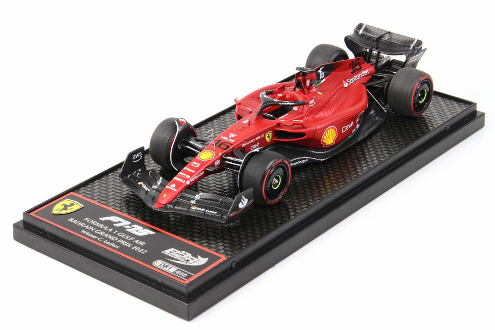 BBRC275A Ferrari F1-75 Bahrain GP 2022 C.Leclerc Winner Limited 850pcs