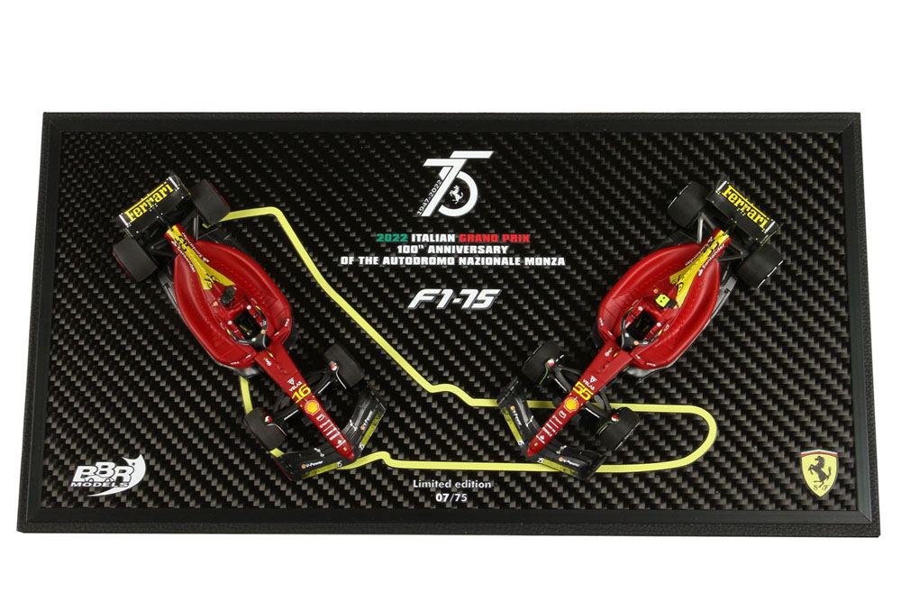 BBRC277COFF Ferrari F1-75 Italy GP Monza 2022 C.Leclerc / C.Sainz set Limited 75pcs