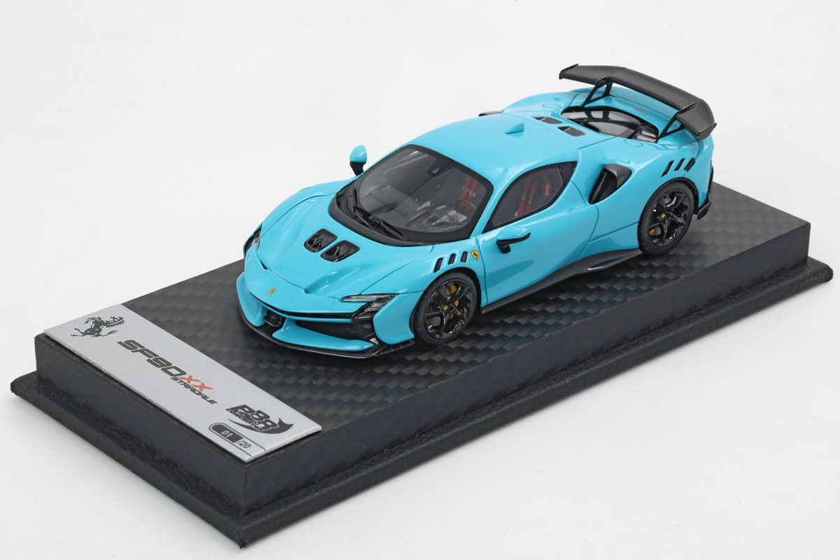 BBRC285SU23 Ferrari SF90 XX Stradale Baby Blue  (Carbon Base) Limited 20pcs