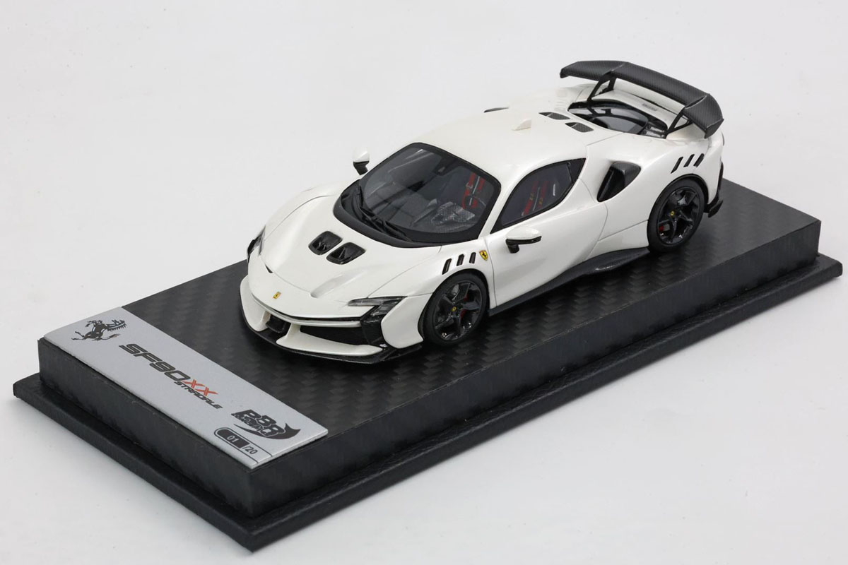 BBRC285SU24 Ferrari SF90 XX Stradale Bianco Fuji Gloss  (Carbon Base) Limited 20pcs
