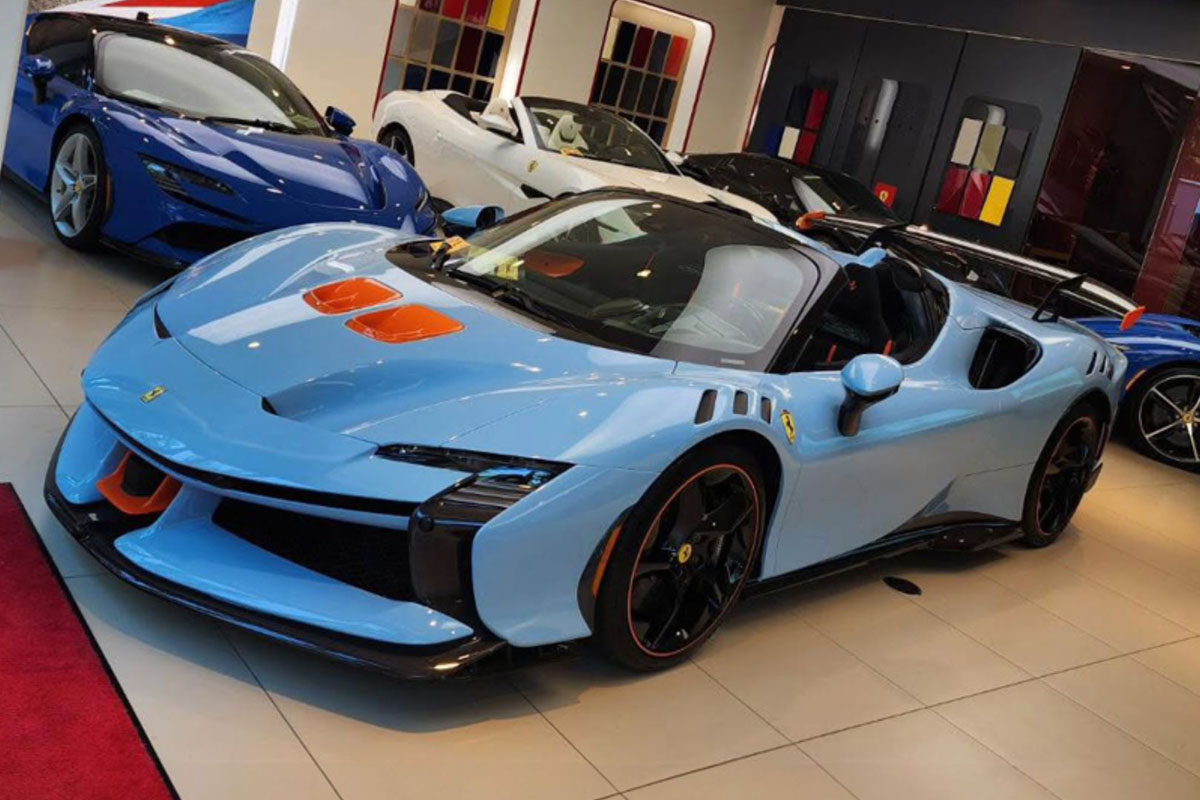 ** 予約商品 ** BBRC286N Ferrari SF90XX Spder Azzurro La Plata - Orange