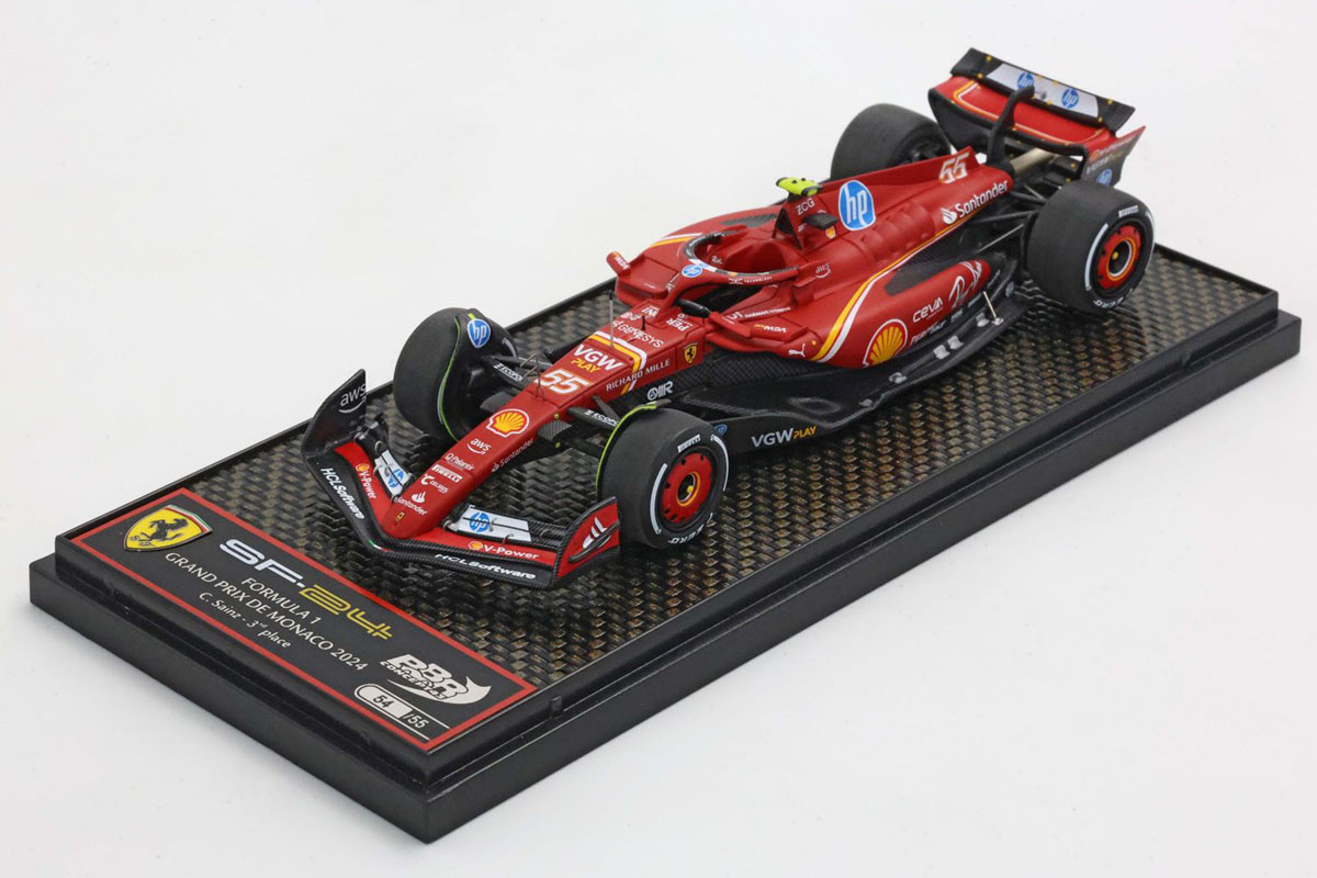 BBRC303B Ferrari SF-24 Monaco GP 2024 C.Sainz 3rd Limited 55pcs
