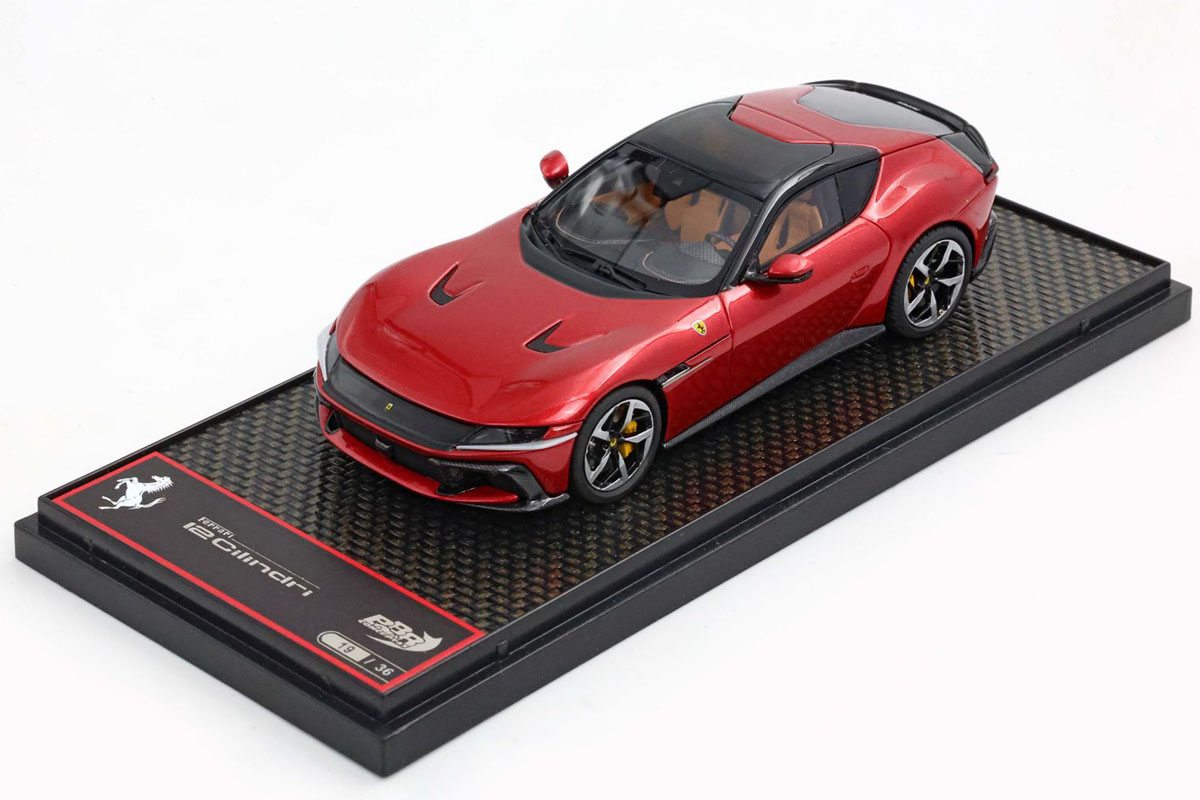 BBRC306F 1/43 Ferrari 12 Cilindri Panoramic Roof Rosso Imola