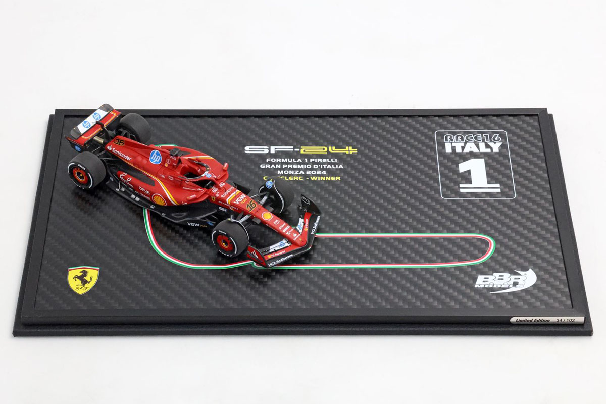 ** 予約商品 ** BBRC307ACOF Ferrari SF24 Monza GP 2024 Special Carbon box C.Leclerc Winner Limited 100pcs