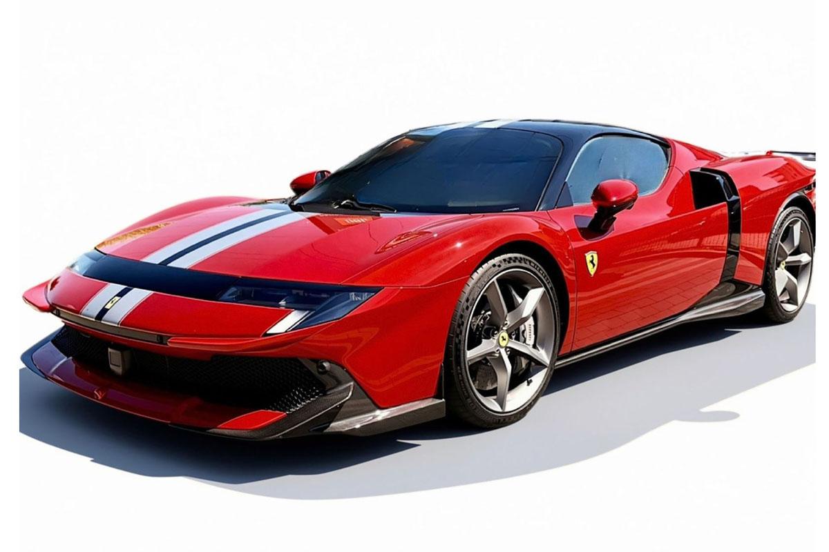 ** 予約商品 ** BBRC329M1 1/43 Ferrari 849 Testarossa Assetto Fiorano Rosso Corsa with Argento Nurburgring - Blu America stripes