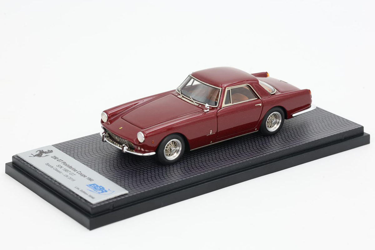 【お取り寄せ商品】 BBR CAR97B Ferrari 250GT Pininfarina Coupe S/N 1987 GT Bordeaux Sports Classic - UK 2018 Limited 46pcs