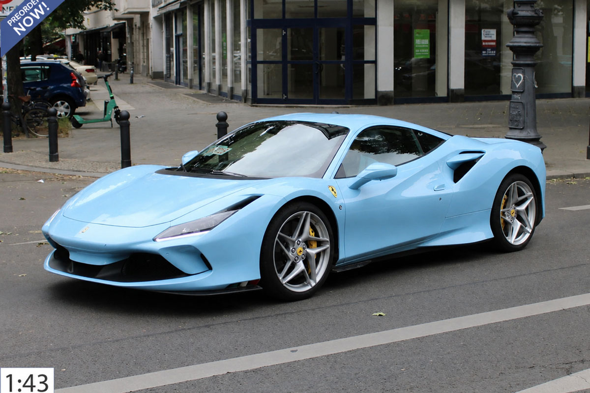 ** 予約商品 ** BBR Deluxe CDL652 1/43 Ferrari F8 Tributo Azzurro La Plata