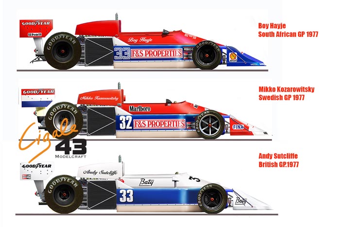 Cigale 43 Decal CDS001 1/43 March 761B F&S / Marlboro / Baty 1977 for Hayje - Kozarowitscky - Sutclife 【メール便可】