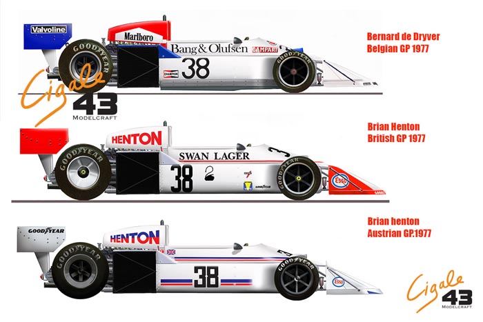 Cigale 43 Decal CDS008 1/43 March 761B Swan Lager / Esso /B&O 1977 for Henton - de Drijver 【メール便可】