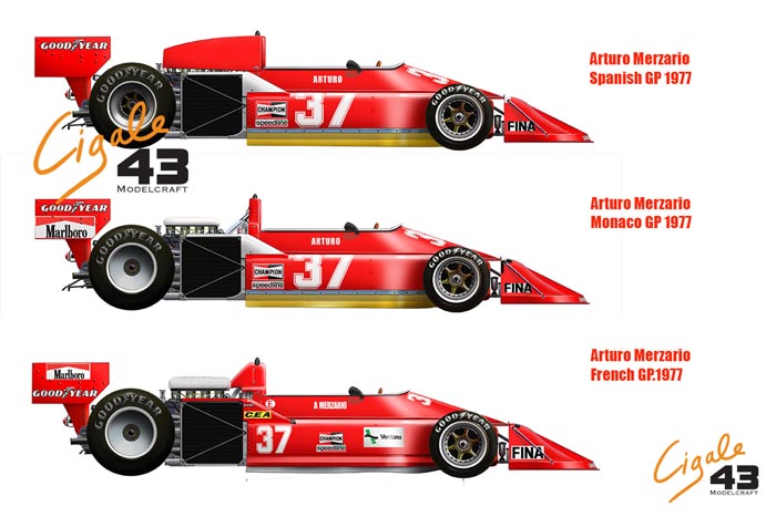 Cigale 43 Decal CDS009 1/43 March 761B Merzario Racing 1977 for Merzario 【メール便可】