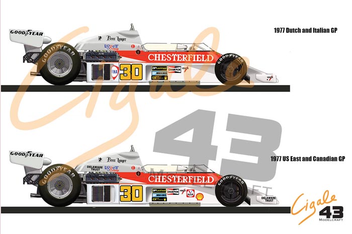 Cigale 43 Decal CDS011 1/43 McLaren M23 Chesterfield 1977 for Lunger 【メール便可】