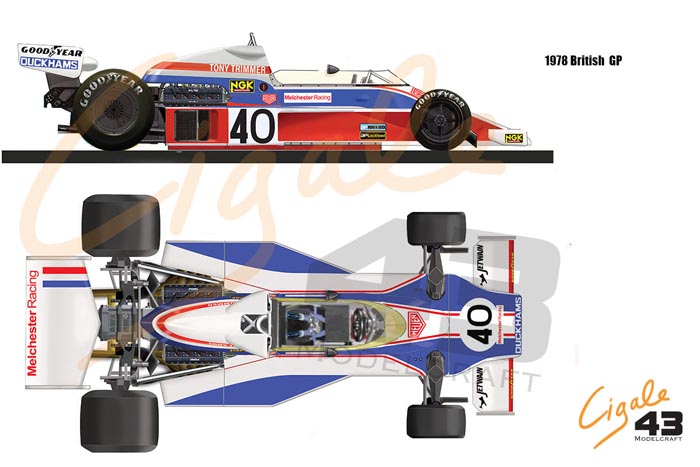 Cigale 43 Decal CDS015 1/43 McLaren M23 Melchester Racing 1978 for T.Trimmer 【メール便可】