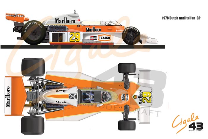 Cigale 43 Decal CDS016 1/43 McLaren M23 BS Fabrications-M.rlboro Racing 1978 for N.Piquet 【メール便可】