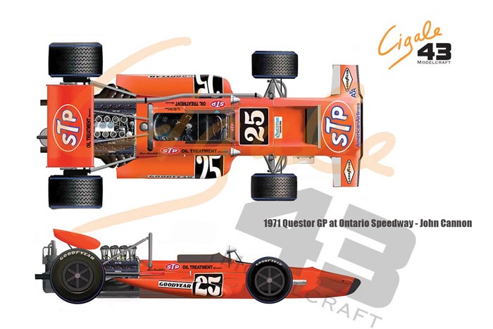 Cigale 43 Decal CDS027 1/43 March 701 STP / Questor Grand Prix 1971 for Cannon 【メール便可】
