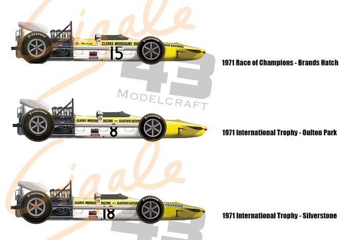 Cigale 43 Decal CDS028 1/43 March 701 Clarke Mordaunt Racing 1971 for Beuttler 【メール便可】