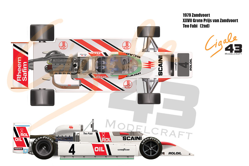 Cigale 43 Decal CDS029 1/43 March 792 Roloil 1979 for T.Fabi 【メール便可】