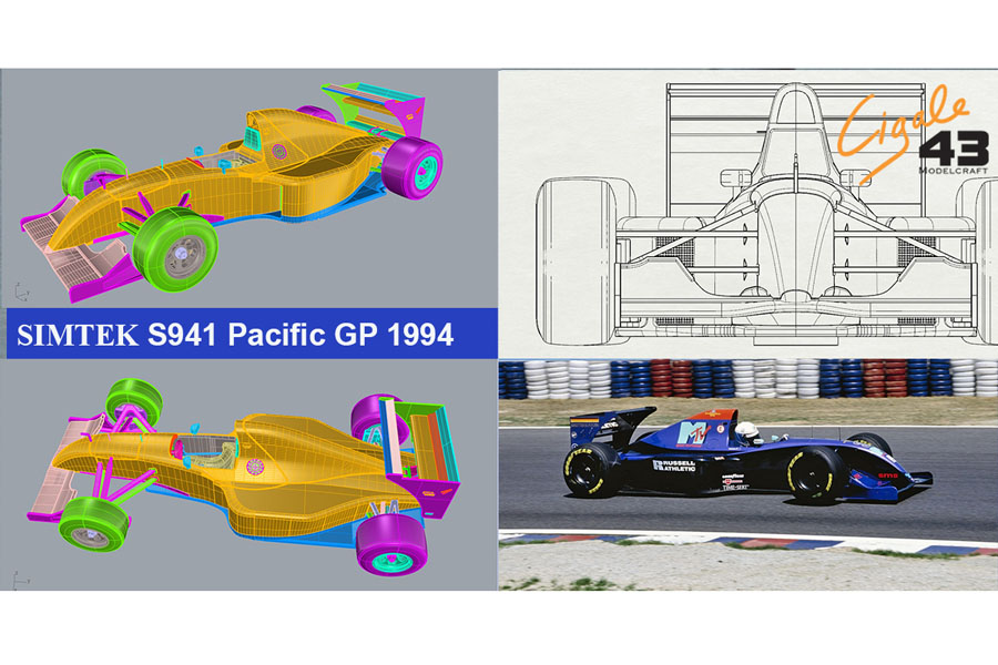 Cigale 43 Kit CFK001 1/43 Simtek S941 Pacific GP 1994 D.Brabham - R.Ratzenberger