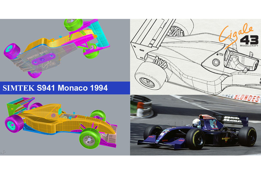 Cigale 43 Kit CFK003 1/43 Simtek S941 Monaco GP 1994 D.Brabham