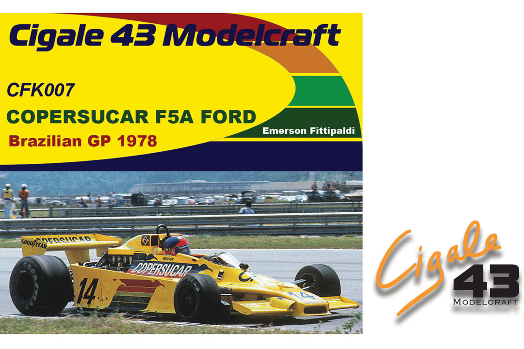 Cigale 43 Kit CFK007 1/43 Copersucar Fittipaildi F5A Brazilian GP1978 E.Fittipaldi