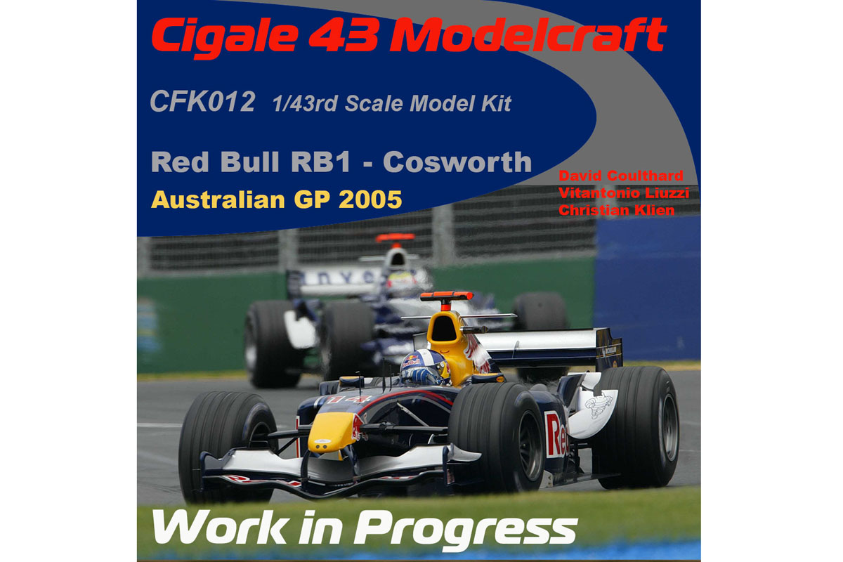 ** 予約商品 ** Cigale 43 Kit CFK012 1/43 Red Bull RB1 Cosworth Australian GP 2005 Coulthard / Liuzzi / Klien