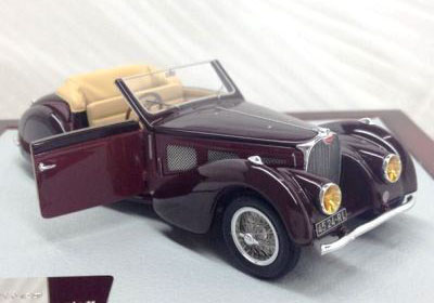 Bugatti T57SC Atalante Cabriolet Gangloff 1937 – Ilario 1/43 – Résine – Neuf