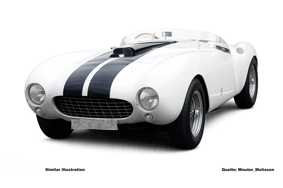 予約商品 ** CMC M-304 1/18 Ferrari 375 MM Spider White - Blue