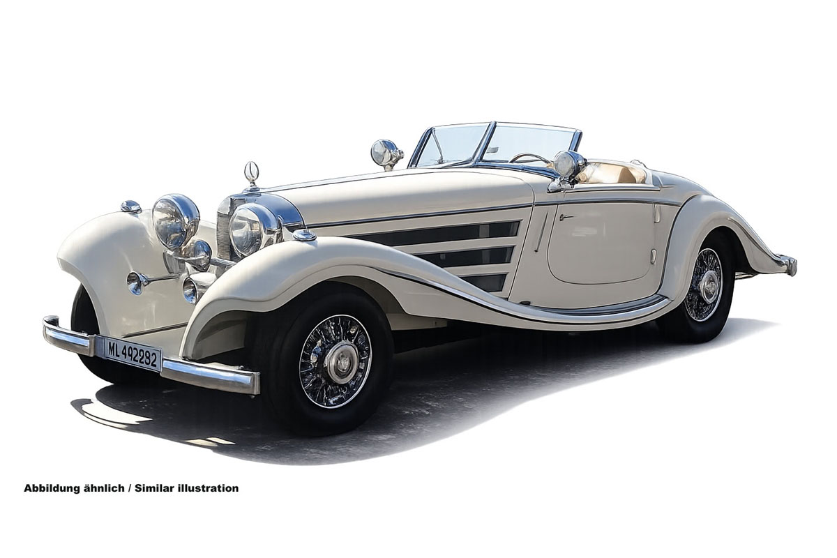 ** 予約商品 ** CMC M-312 1/18 Mercedes-Benz 500K Spezial Roadster White Limited 1500pcs
