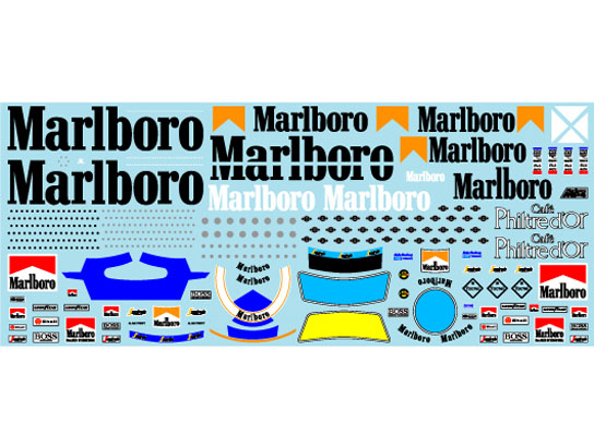 Museum collection D1002 1/20 McLaren MP4/2C Marlboro & Racing suit Decal (Aoshima) 【メール便可】