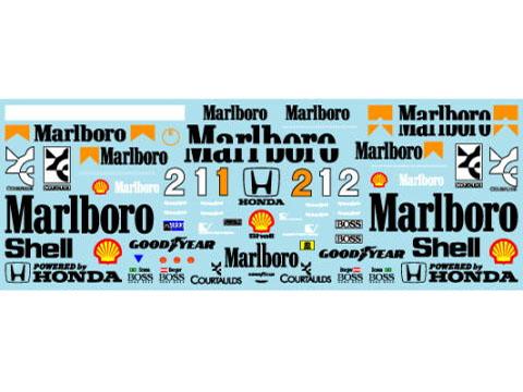 Museum collection D1003 1/20 McLaren MP4/7 Decal (Tamiya) 【メール便可】