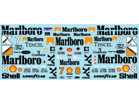 Museum collection D1004 1/20 McLaren MP4/8 Decal (Tamiya) 【メール便可】