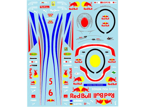 Museum collection D1020 1/20 Red Bull RB6 Driver Decal 【メール便可】