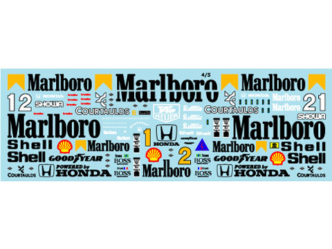 Museum collection D1046 1/20 McLaren MP4/5 Fluorescent Decal (Fujimi) 【メール便可】