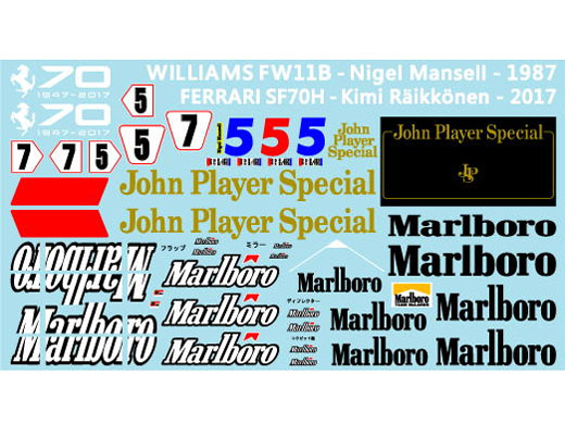 Museum collection D1061 1/24 F1 Logo Assort Decal (DeAgostini