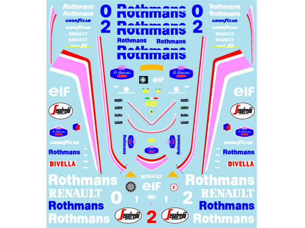 Museum collection D1124 1/20 Williams FW16&16B Decal (Fujimi) 【メール便可】