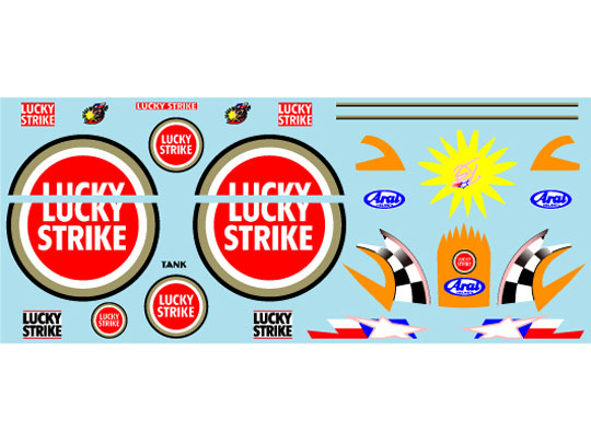 Museum collection D1133 1/12 Suzuki RGV-Γ 1993 LUCKY STRIE Decal (PMA) 【メール便可】