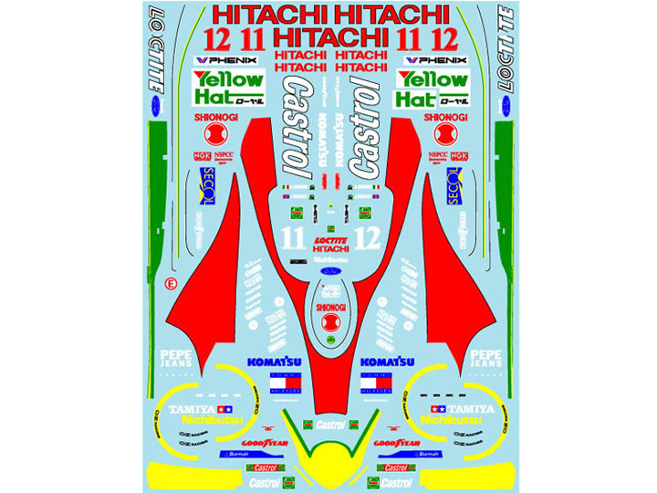 Museum collection D1162 1/20 Lotus 107B 1993 Decal (Tamiya)【メール便可】