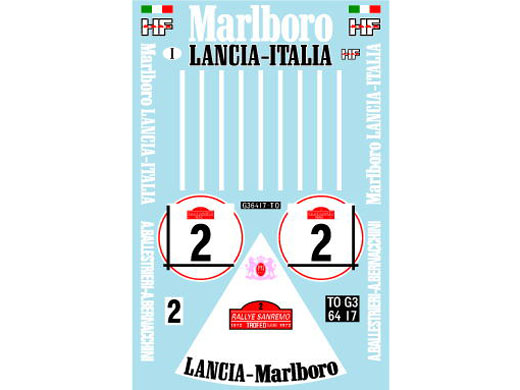 Museum collection D1164 1/24 Lancia Fulvia 72 Sanremo Decal (Italeri) 【メール便可】
