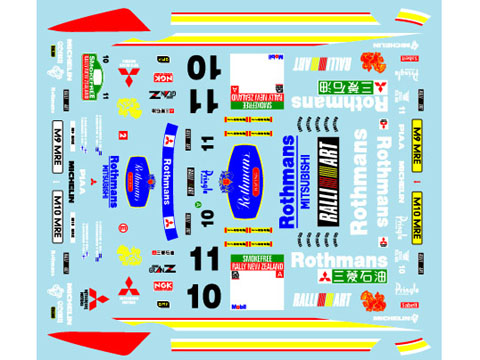 Museum collection D144 1/24 Lancer EV3 Makinen 95 Rothmans【メール便可】