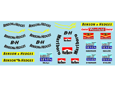 Museum collection D173 1/8 Helmet Tobacco Decal(Alesi,Berger,Rarf,Fisichella,Ukyo)【メール便可】