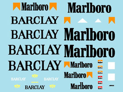 Museum collection D277 1/43 McLaren MP4/2 Niki Lauda Champion & Arrows A8 Tobacco DecalSet【メール便可】