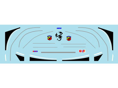 Museum collection D412 1/24 Citroen 2CV & Fiat500 Logo【メール便可】