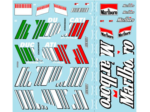 Museum collection D498 1/12 Ducati Desmosedici 07 Marlboro & Barcode Set【メール便可】
